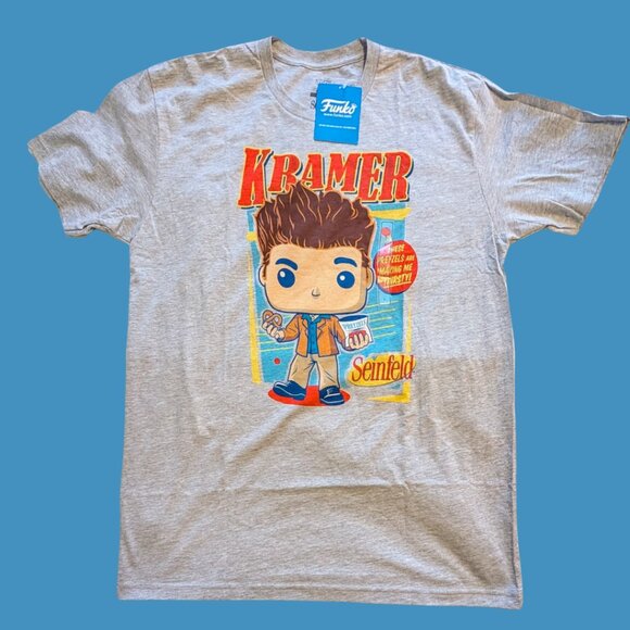 Funko x Seinfeld “Kramer” Pop Tee 2021 — Tag Large — Heather Grey (NWT) - Picture 1 of 3